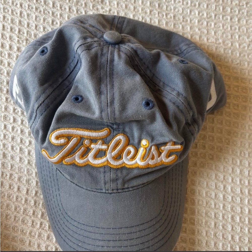Titleist Gray Baseball Cap with Gold Embroidered Logo
